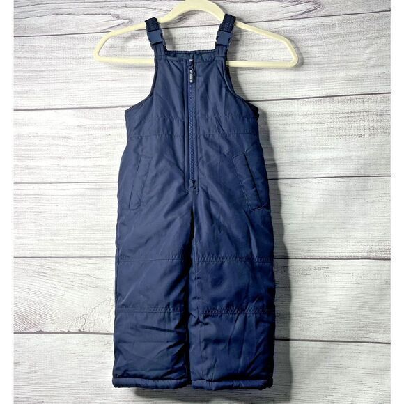 OshKosh B'gosh Snow Bib Adjustable Straps 100% Polyester Navy Blue Toddler‎ 3T - Picture 1 of 4